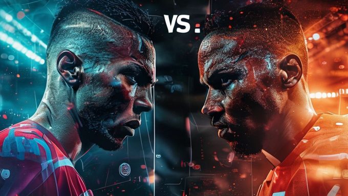 Pemain sepak bola di lapangan